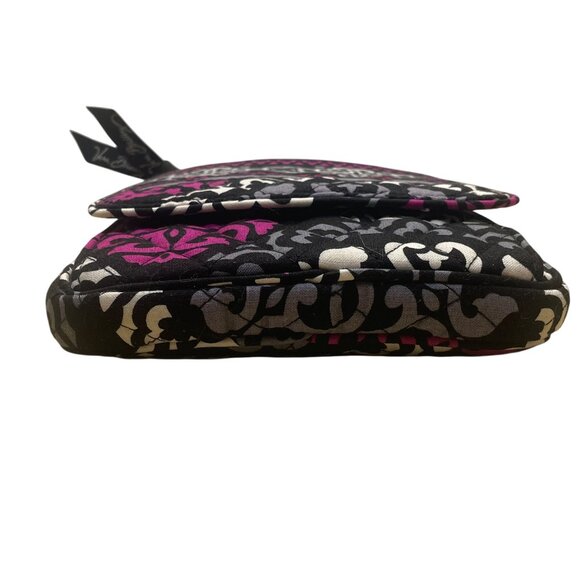 Vera Bradley Women’s Black & Pink Quilted Floral Patterned Crossbody Bag Sz S - Picture 5 of 13